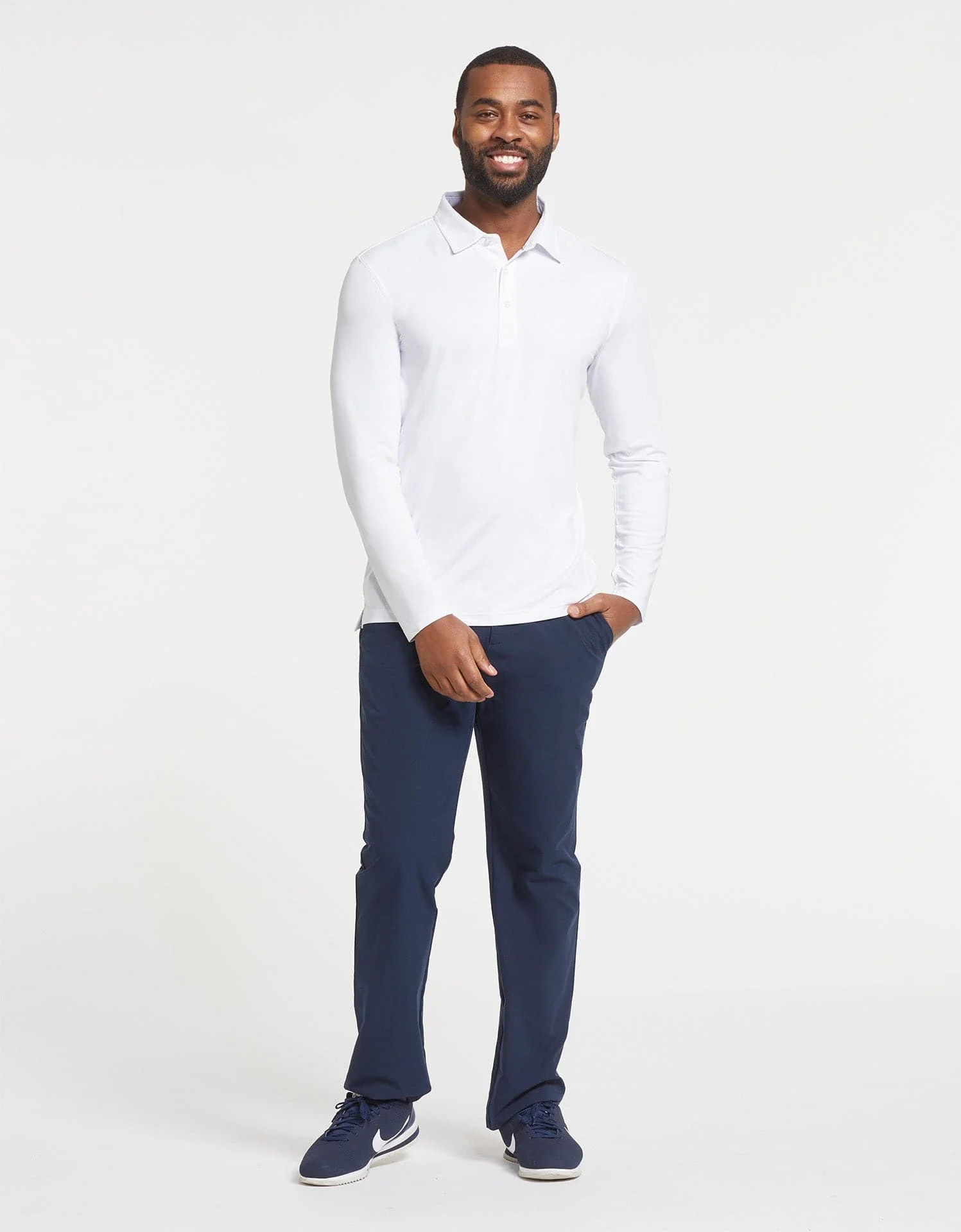 Long Sleeve Polo Shirt UPF 50+ - Image 5