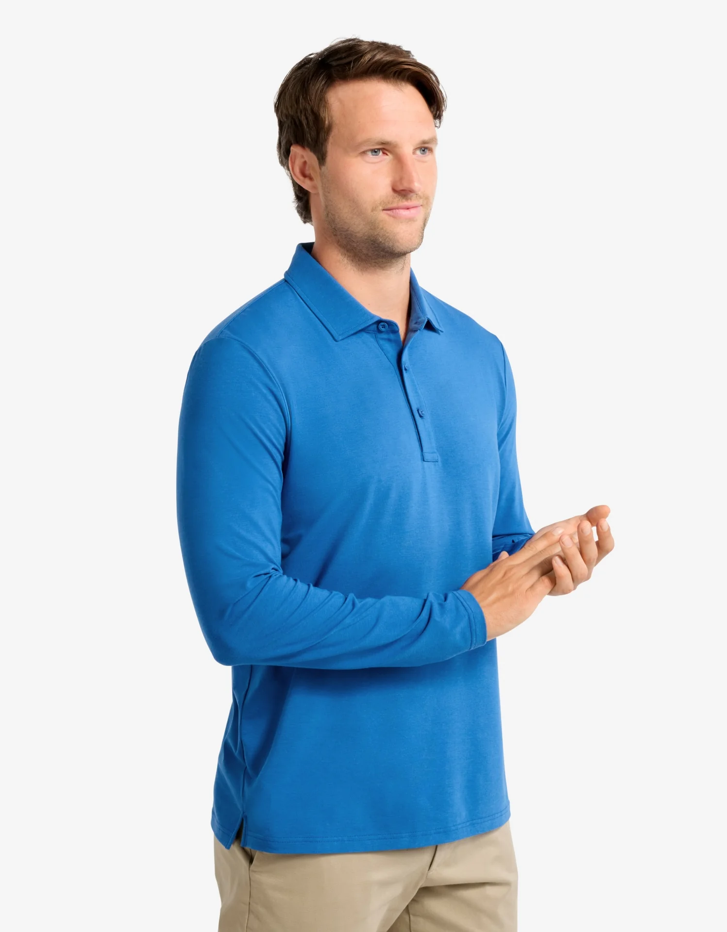 Long Sleeve Polo Shirt UPF 50+ - Image 12