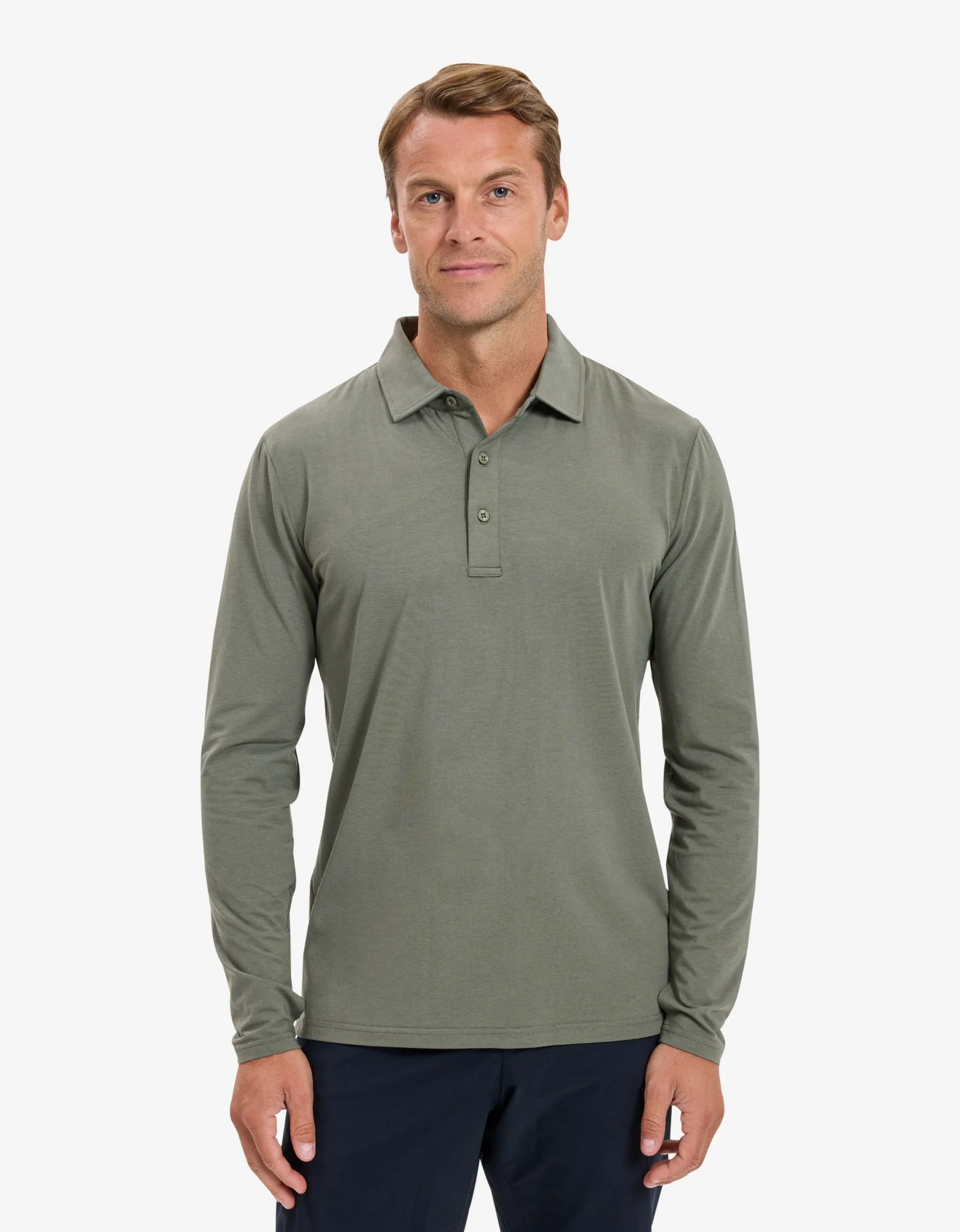 Long Sleeve Polo Shirt UPF 50+ - Image 13