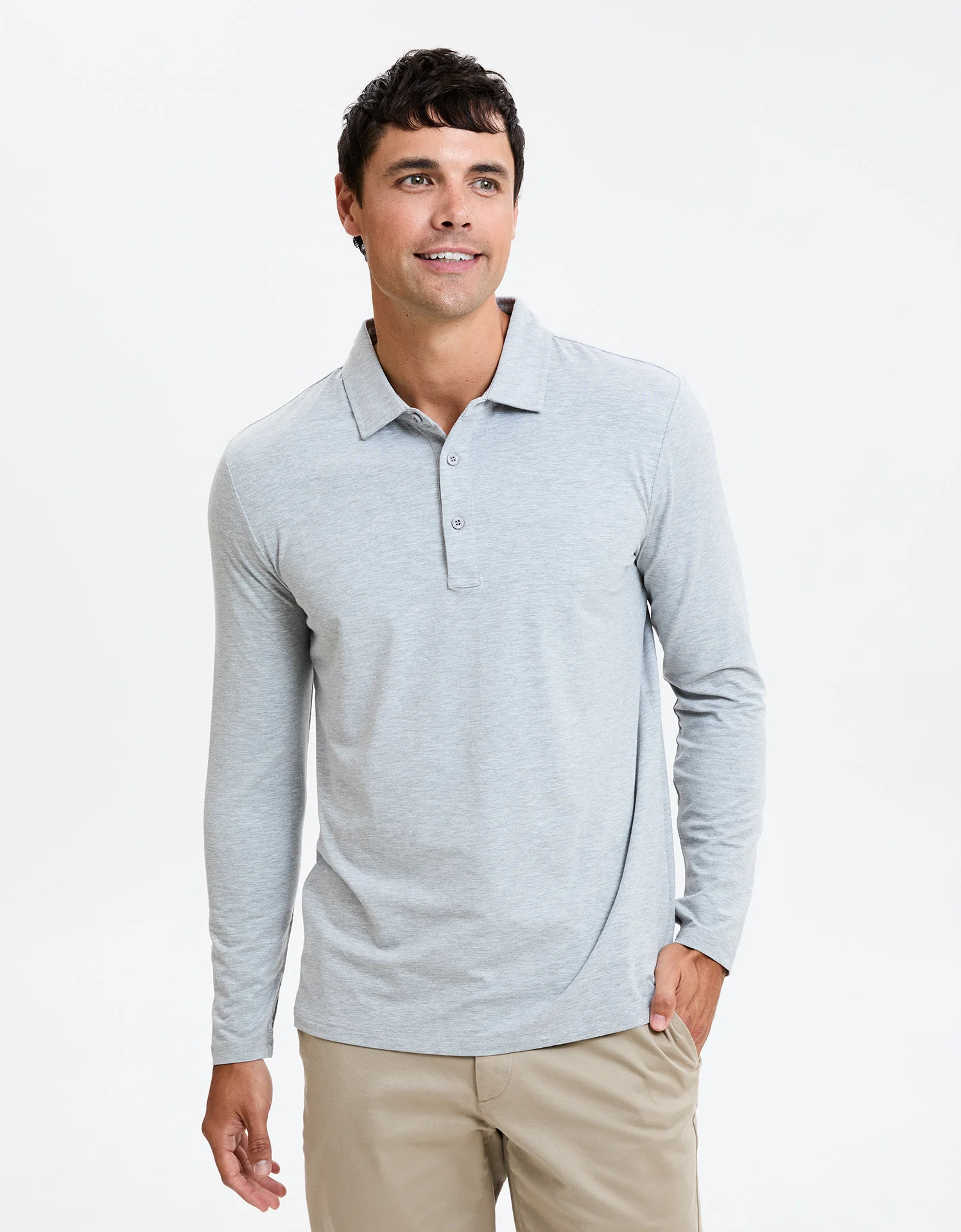Long Sleeve Polo Shirt UPF 50+ - Image 32