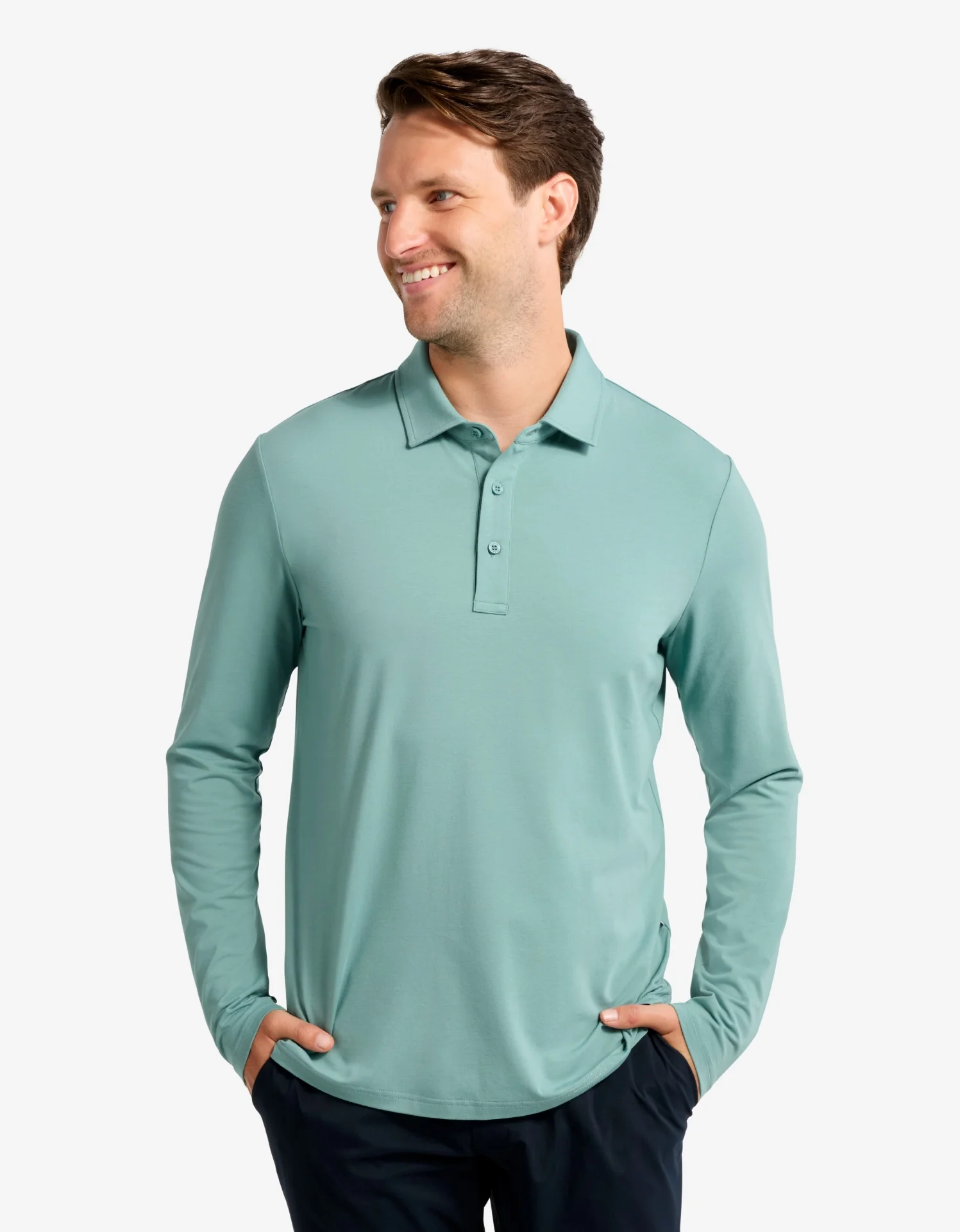 Long Sleeve Polo Shirt UPF 50+ - Image 5